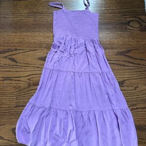 Design History Girls Lavender Smocked Tiered Sundress